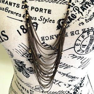 *Host Pick* Madewell 1937 Black and Bronze Chain Necklace EUC